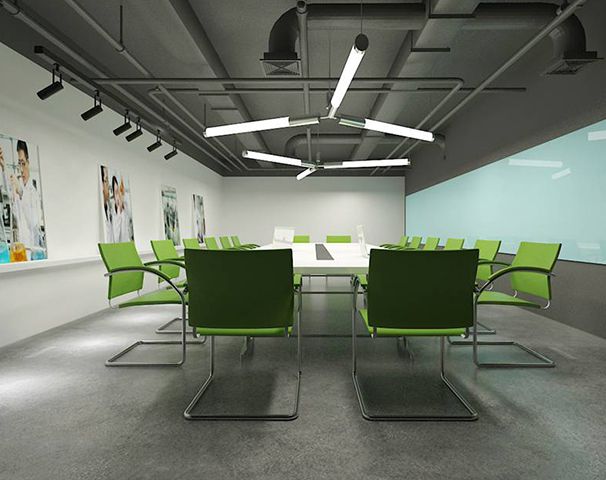 宝晶生物会议室装修设计实景图