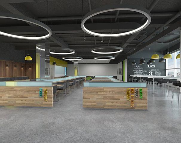 公司食堂装修设计实景图
