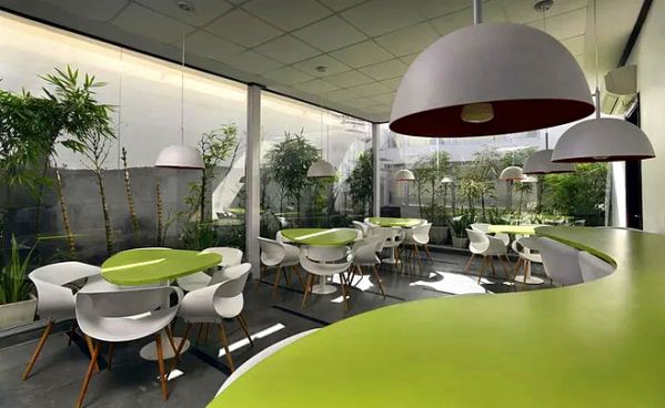 关于多人上海办公室设计的色调搭配