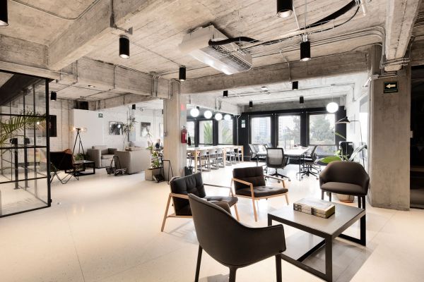 工业风和北欧风结合的办公室设计