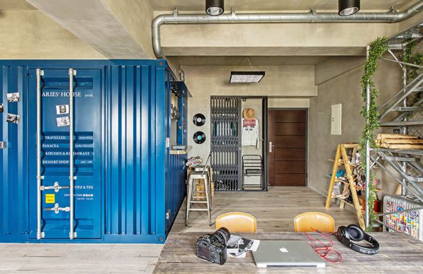 私人公寓办公室装修设计的工业风